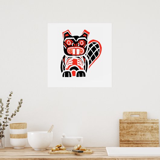 Poster castor noir (Cuisine)