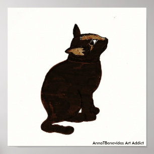 Poster Cat#3, intoxiqué d'art d'AnnaTBenevides