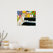 Poster Cat 506 jouant du piano (Cuisine)