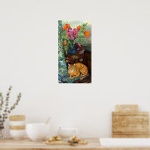 Poster Cat and Bouquet, Suzanne Valadon (Cuisine)