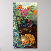 Poster Cat and Bouquet, Suzanne Valadon (Devant)