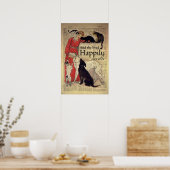 Poster Cat And Dog Lover And She Lived Happily Ever (Cuisine)