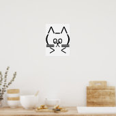 Poster Cat ASCII (Cuisine)