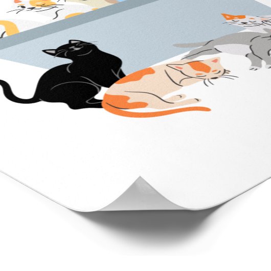 Poster Cat bathroom wall art  (Coin)