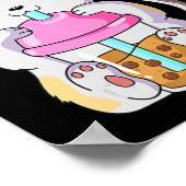 Poster Cat Boba Tea Bubble Tea Anime Kawaii Neko for Boys (Coin)