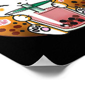 Poster Cat Boba Tea Bubble Tea Anime Kawaii Neko Toxits G (Coin)