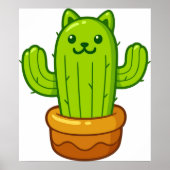 Poster Cat cactus catcus (Devant)