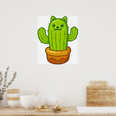 Poster Cat cactus catcus (Cuisine)