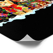 Poster Cat Christmas Lights Reindeer Santa Cat Lover Xmas (Coin)