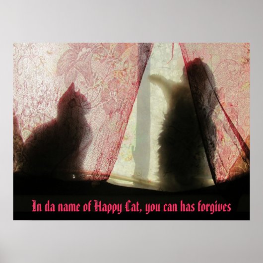 Poster Cat Confessionnel Booth Meme (Devant)