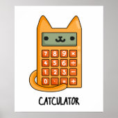 Poster Cat-culator Funny Calculator Pun (Devant)