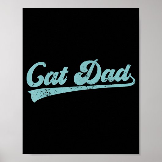 Poster Cat Dad Funny Dad Father's Day Funny Papa (Devant)