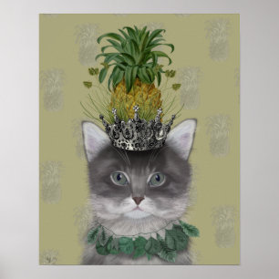 Poster Cat d'ananas