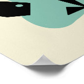 Poster Cat de Seattle moderne du milieu du siècle (Coin)