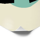 Poster Cat de Seattle moderne du milieu du siècle (Coin)