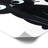 Poster Cat dit pas drôle Chat noir (Coin)