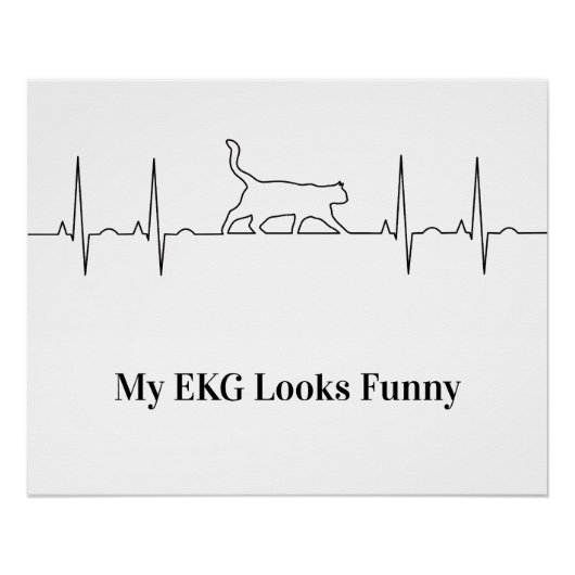 Poster Cat EKG (Devant)