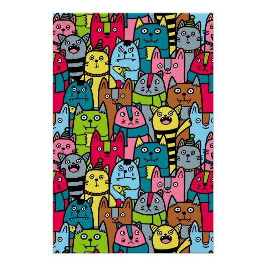 Poster Cat et kitten (Devant)