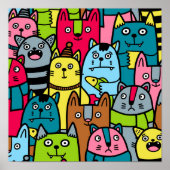 Poster Cat et kitten (Devant)