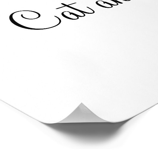 Poster Cat et ses pensées (Coin)