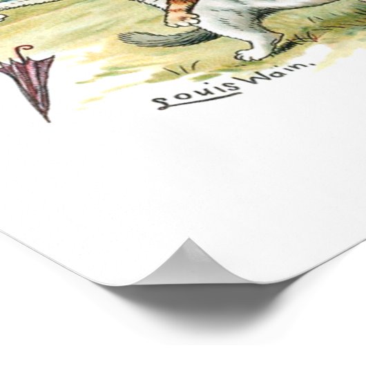 Poster Cat Fight Louis Wain (Coin)