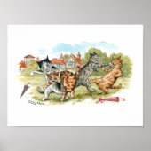 Poster Cat Fight Louis Wain (Devant)