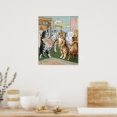 Poster Cat Gathering, Louis Wain (Cuisine)