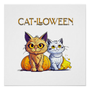 Poster Cat Halloween