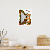 Poster Cat Jouer à la harpe (Cuisine)