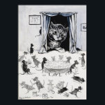 Poster Cat Looking into The Mouseland, Louis Wain<br><div class="desc">Louis Wain (5 August 1860 – 4 July 1939) was an English artiste known for his drawings,  which consistently featured anthropomorphized large-eyed cats and kittens. In his later years he may have suffered from schizophrenia (although this claim is disputed),  which,  according to some psychiatrists,  can be seen in his works. Quote:Wikipedia</div>