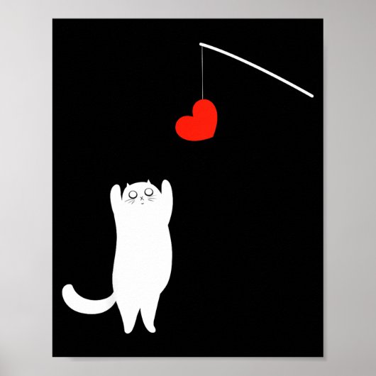 Poster Cat Lover Valentine's Day Animal Affection Love Fu (Devant)