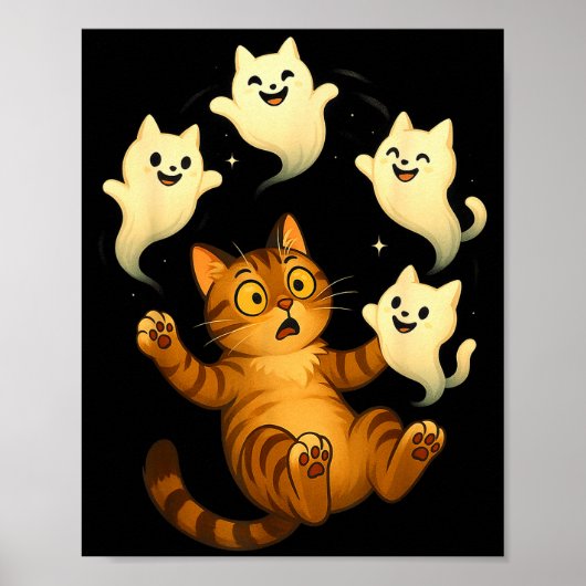 Poster Cat Meme Funny Soky Halloween Kitty (Devant)