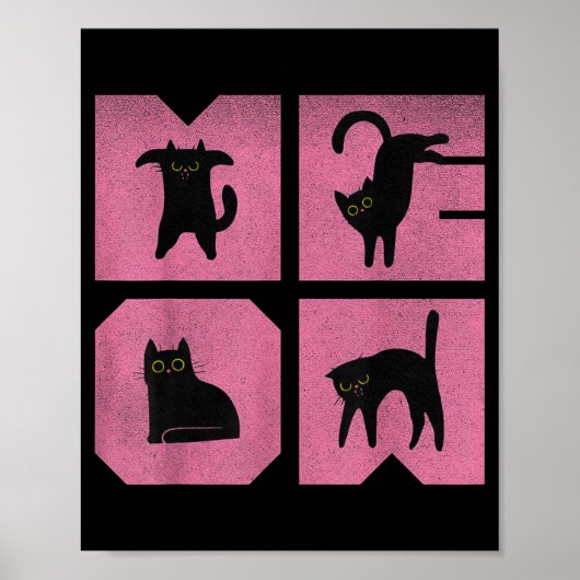 Poster Cat - Meow Art  (Devant)