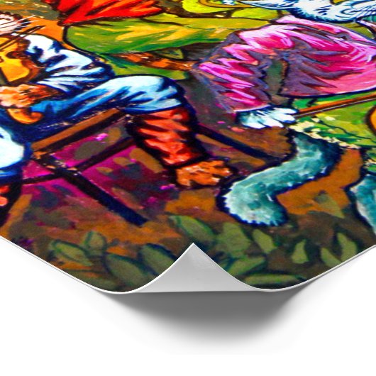 Poster Cat Musical Band (Coin)