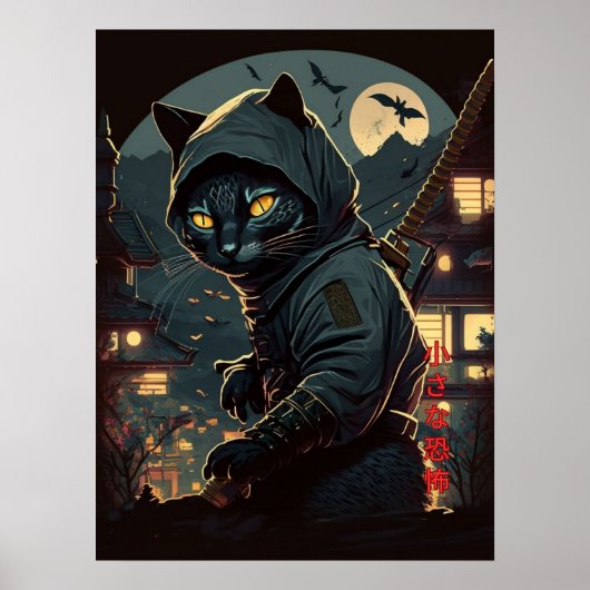Poster Cat Ninja - Petite Terreur (Devant)