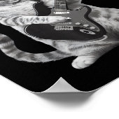 Poster Cat Playing Guitar Rock Star Rock And Roll Men Wom (Coin)