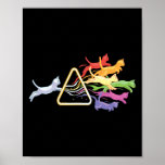 Poster Cat Prism Rainbow Light Funny Physic Science Spéci<br><div class="desc">Cat Prism Arc en ciel Lumière drôle Physique Science Spectral Chat</div>