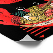 Poster Cat Ramen Japanese Funny Graphic Tees Kawaii Cat A (Coin)