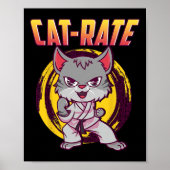 Poster Cat-rate Karate Chat Pour Hommes Femmes Filles Enf (Devant)