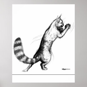 Poster Cat Springing2