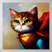 Poster Cat Superhero (Devant)
