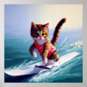 Poster Cat Surf (Devant)