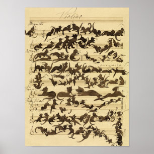 Poster Cat Symphony, 1868 by Moritz de Schwind