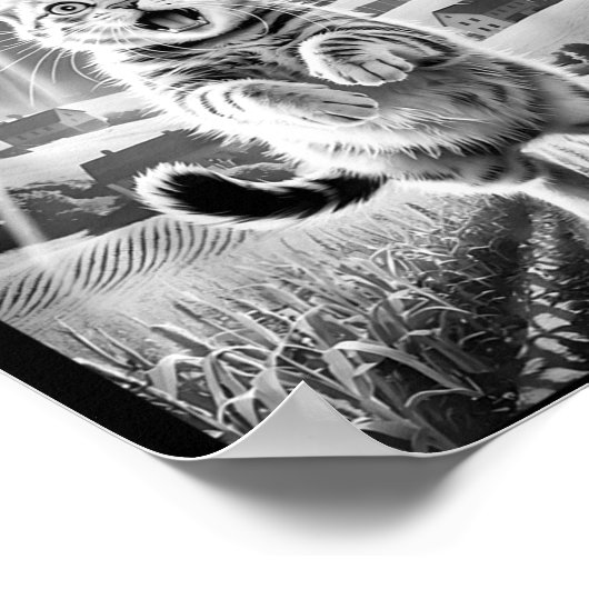 Poster Cat Ufo Alien Abduction Funny Graphic Tees Men Wom (Coin)