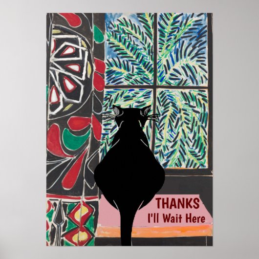 Poster Cat Under Window, après l'affiche de Matisse (Devant)