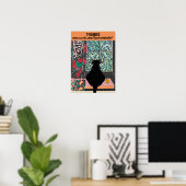Poster Cat Under Window, après l'affiche de Matisse (Bureau à domicile)