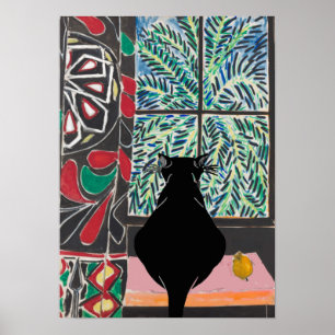 Poster Cat Under Window, après Matisse