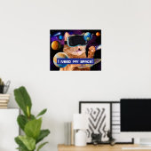 Poster Cat VR dans l'espace (Bureau à domicile)