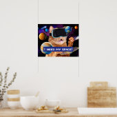 Poster Cat VR dans l'espace (Cuisine)