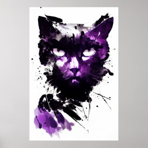 Poster Cat Wild Nature Esprit libre Art Peinture de pince